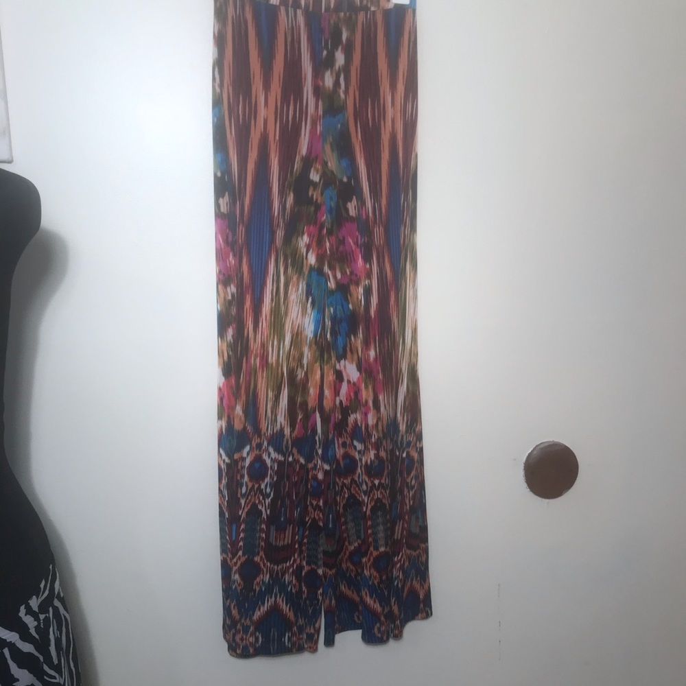 Nikki Poulos palazzo pants multicolor wide leg XS